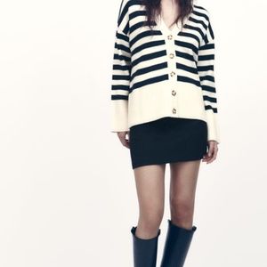 NWT Zara striped knit cardigan